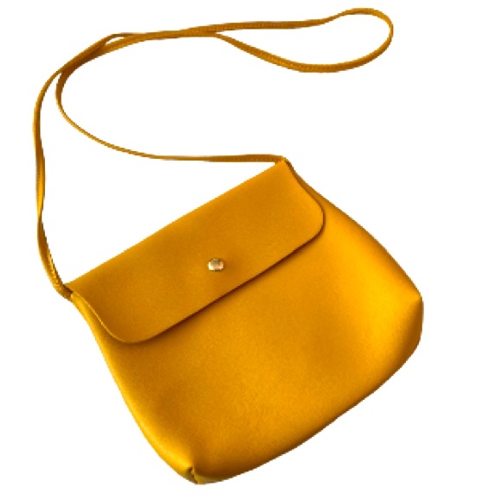 ⭐️ Small little marigold yellow purse sturdy, basic simple shoulder strap